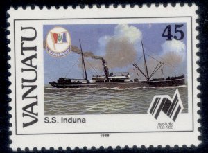 VANUATU QEII SG497w, 1988 45v, NH MINT. WMK CROWN TO THE RIGHT