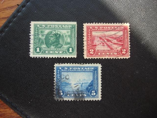 1913  SCOTT # 397  # 398  # 399  1c 2c 5c USED SCV.$ 13.00