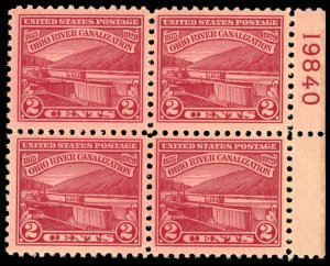 US Sc 681 VF/MNH BLOCK of 4 - 1929 2¢ - Ohio River Canalization