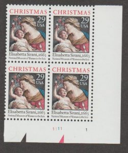 U.S. Scott #2871 Christmas Madonna & Jesus Stamps - Mint NH Plate Block