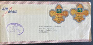 1973 Tonga Toga Airmail Cover  To Sydney Australia Scouting Jubilee Stamps