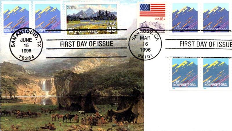 #2904A Purple Mountains Dual S & T FDC