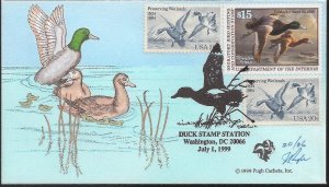 Julian Pugh Hand Painted FDC for the Federal 1999 Duck Stamp