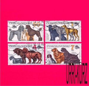 CZECHOSLOVAKIA 1990 Nature Fauna Domestic Farm Animals Pets Dogs 4v Sc2796-2799