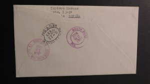 1953 Spain Cover Feria Internacional Del Campo Madrid to South Bend Indiana USA