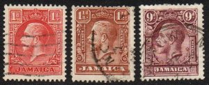 Jamaica Sc #103-105 Used