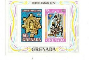 Grenada 1972 - Christmas Art - Souvenir Stamp Sheet - Scott #481 - MNH