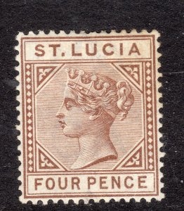 Saint Lucia #33 Die B Unused Original Gum Hinged F970