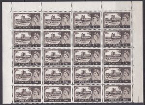 Sg759-762 No wmk castles 1/2 sheets(20 sets) cylinder blocks UNMOUNTED MINT/MNH