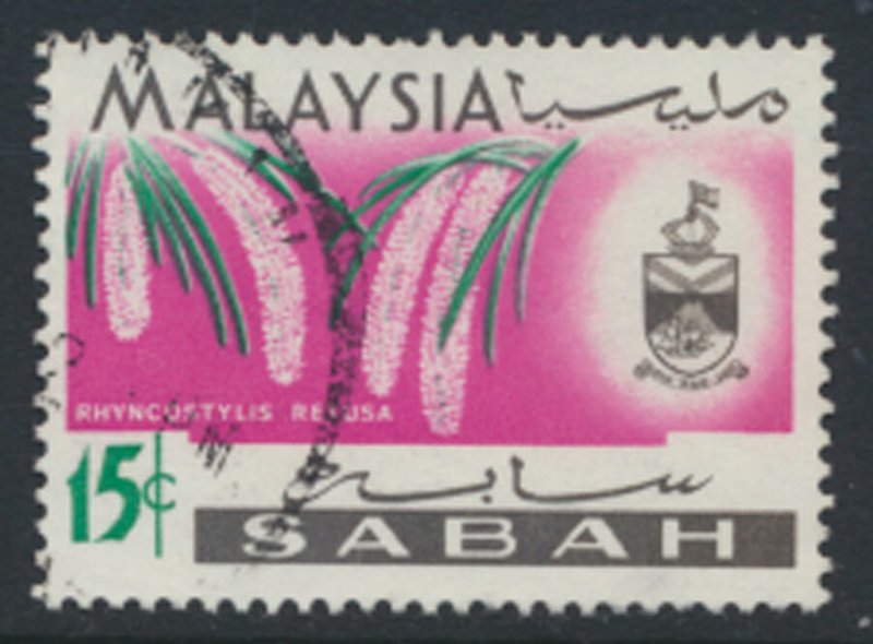 SABAH SG 429  SC# 22 Used Flower  see scans /details 