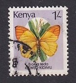 Kenya     #430  1988  used  butterflies   1sh