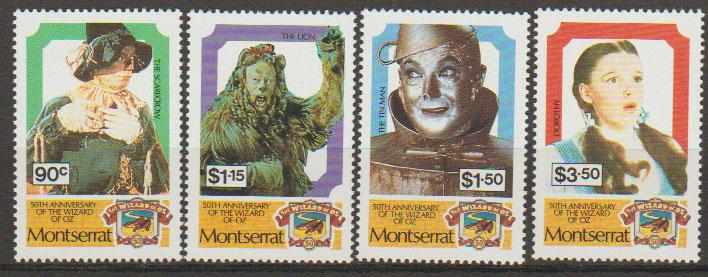 Montserrat SG 797 - 800 set of 4  MLH - Wizard of Oz