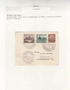 Germany - 1939 overprinted Auto Races Postal History collection on Album pages