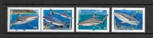 SHARKS- COCOS ISLANDS #341-3  MNH