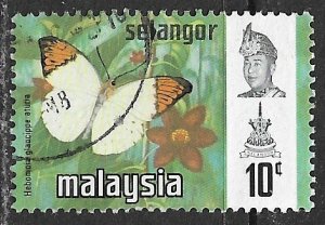 Malaysia-Selangor ~ Scott # 132 ~ Used ~ Butterfly