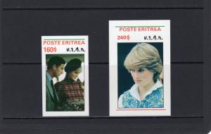Eritrea 1981 Prince Charles & Princess Diana 2 Souvenir Sheets MNH