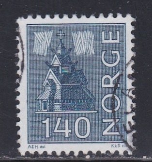 Norway # 615, Stave Church, Used