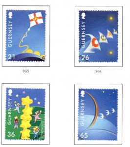 Guernsey Sc 709-12 2000 Europa stamp set used