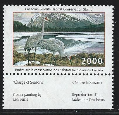 Canada 2000 wildlife habitat conservation   stamp  mnh  S.C. #  fwh16