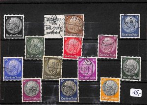 E0062 Germany Empire German Reich stamps selection Hindenburg