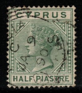 CYPRUS SG16a 1883 ½pi DULL GREEN USED