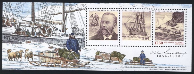 GREENLAND 2004 = OTTO SVERDRUP = Souvenir sheet = JOINT ISSUE w/ Canada & Norway