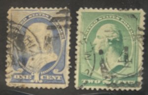 US 1883 Reg Issues of 1883 #212-3 USED