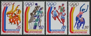 Liechtenstein 1976  Sc#591/594 Montreal Olympic  Set (4) MNH