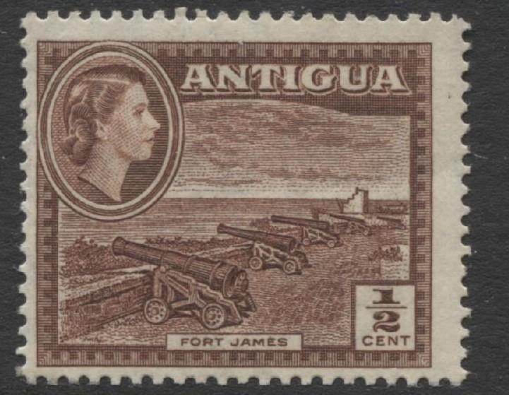 Antigua - Scott 107 - QEII Definitive -1953 - MVLH - Single 1/2p Stamp