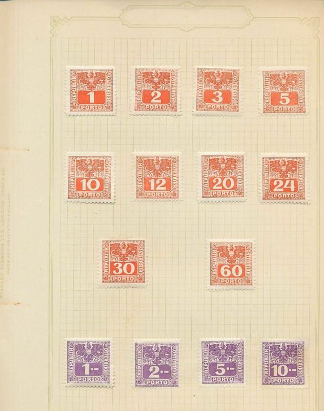 AUSTRIA 1940s/50s M&U Collection +Dues (Appx 110 Items) KR848