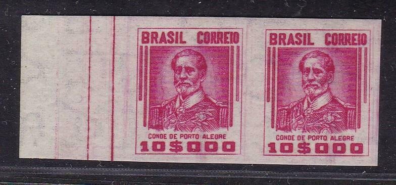 18085 BRAZIL 1941 MNHIMPERFORATED PAIR RHM # 423-SD - VALUE US$ 550.00