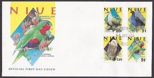 NIUE 2000 Birds set FDC...................................................27822a