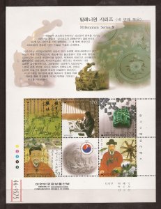 2000 South Korea - Sc 1972 - MNH VF - Mini Sheet - Koryo Dynasty