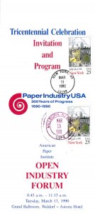 USPS FDC Uo Ceremony Program UX145 C1E1 Paper Ind Postal Card Insert #2346 1990