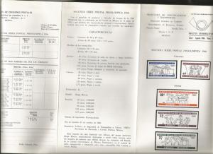 A) 1966 MEXICO, SECOND ISSUE OF THE PRE-OLYMPIC POSTAL SERIES, CHARACTERIST, ENG