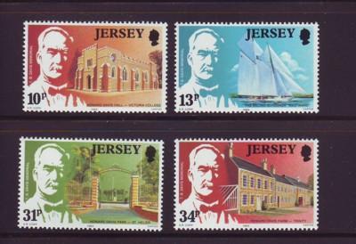 Jersey  Sc 372-5 1985 Davis Hall Victoria College stamps mint  NH