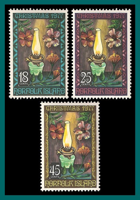 Norfolk Island 1977 Christmas, MNH #219-221,SG197-SG199