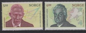 NORWAY SG1549/50 2004 NORWEGIAN NOBEL PRIZE WINNERS MNH