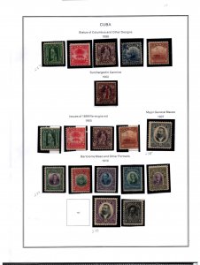 MINT + USED STAMPS FROM EARLY CUBA    (010)