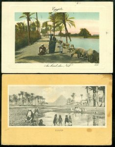 EDW1949SELL : EGYPT 1914 & 1915 Picture Post cards to NZ with Scarce Expedition.