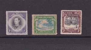 Cook Islands Sc 112-114 KGVI set MLH