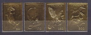 1996 Tanzania 2601-2604 gold Dinosaurs 15,00 €