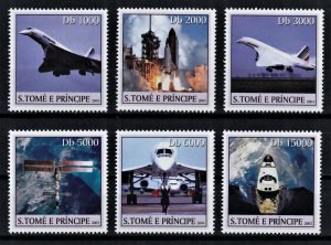 S. TOME E PRINCIPE 2003 - Space & aeronautics / complete set MNH