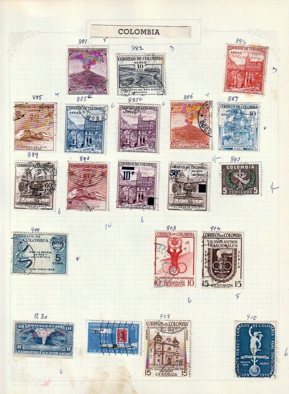 COLOMBIA Old/Mid M&U Collection on Pages (Aprx 250+Items) Goy 3194