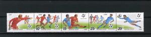 RUSSIA 1990 SOCCER WORLD CUP ITALY STRIP OF 5 STAMPS MNH