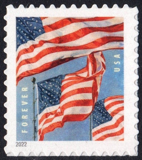 SC#5654 (Forever) U.S. Flags Sheet Single: BCA (2022) SA