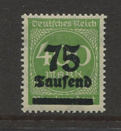 Germany -Scott 251- Definitive Issues -1923 - MLH - Single 75th on a 400m Stamp