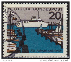 Germany 1964-65, North Ferry Pier - Kiel, 20pf, used