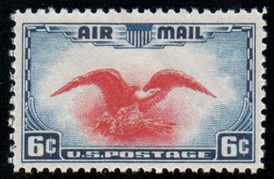 US #C 23v EST. $75-$80 DRAMATIC COLOR SHIFT, VF+ OG NH, eagle shifted down, t...