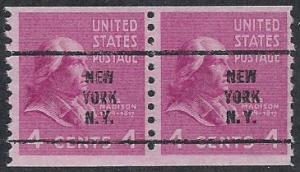 843,used Bureau precancel pair